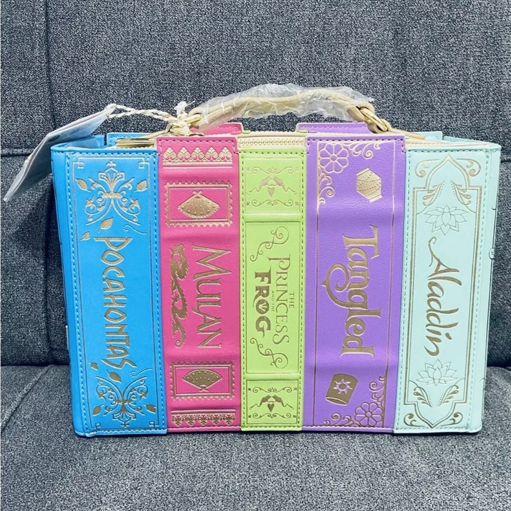 Loungefly Disney Stitch Shoppe Princess Books Volume 2 Crossbody Bag NEW